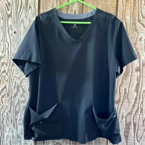 Jockey Scrub Top Sz 2X (Black)
